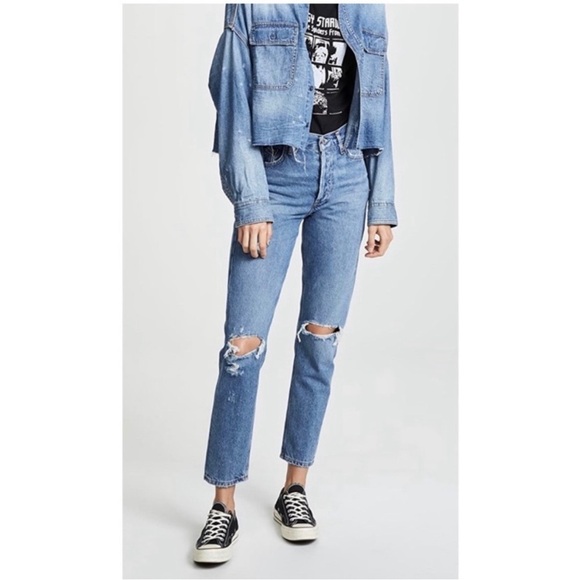 AGOLDE Jamie High Rise Classic Fit Jeans in Angst - Picture 1 of 11